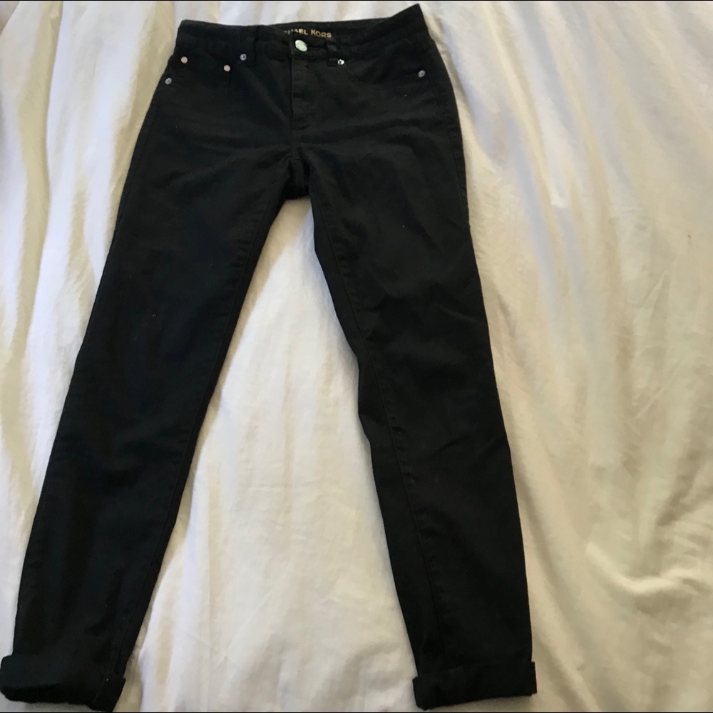 Michael Kors Selma skinny black jeans